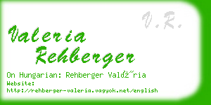 valeria rehberger business card